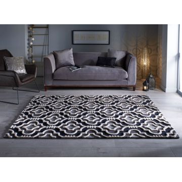 Covor Amira Grey, Flair Rugs, 120 x 170 cm, bumbac, gri