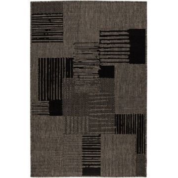 Covor Batna Lines, Decorino, 100x150 cm, polipropilena, gri Covor Batna Lines, Decorino, 100x150 cm, polipropilena, gri