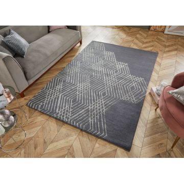 Covor Diamond Grey, Flair Rugs, 120 x 170 cm, poliester, gri