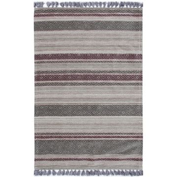 Covor Eko rezistent, IN 02 - Cream, Lilac, 100% acril,  160 x 230 cm Covor Eko rezistent, IN 02 - Cream, Lilac, 100% acril,  160 x 230 cm