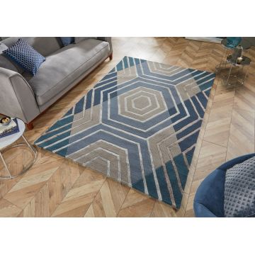 Covor, Flair Rugs, Architect Harlow Denim, 160 x 230 cm, lana/viscoza, multicolor