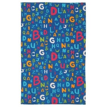 Covor pentru copii Alfabet, Heinner, 90x130 cm, bumbac, multicolor