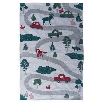 Covor pentru copii Cars Print, Heinner, 120x160 cm, bumbac, multicolor