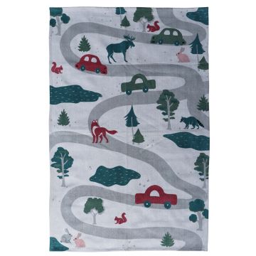 Covor pentru copii Cars Print, Heinner, 120x160 cm, bumbac, multicolor