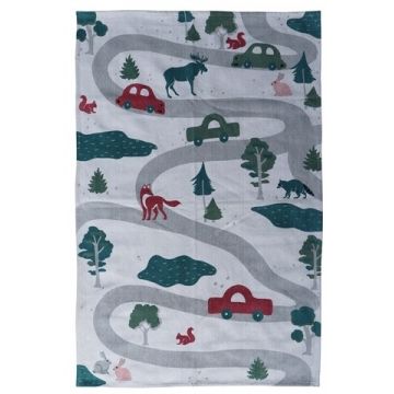 Covor pentru copii Cars Print, Heinner, 90x130 cm, bumbac, multicolor