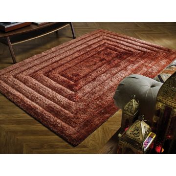 Covor Ridge Terracotta, Flair Rugs, 160 x 230 cm, poliester, maro