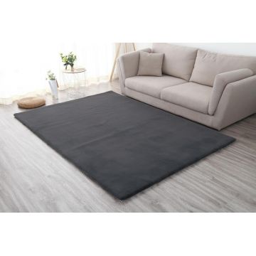 Covor Shaggy soft, Heinner, 160x230 cm, poliester/bumbac, negru