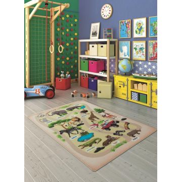 Covor Wild Life - Beige, Confetti, 100x150 cm, poliamida, multicolor Covor Wild Life - Beige, Confetti, 100x150 cm, poliamida, multicolor