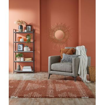 Covor Zane Terracotta, Flair Rugs, 160 x 230 cm, polipropilena, maro la reducere