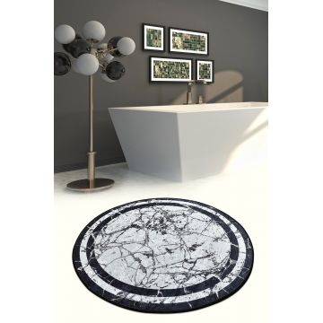 Covoras de baie Marmor, Chilai, Ø100 cm, multicolor