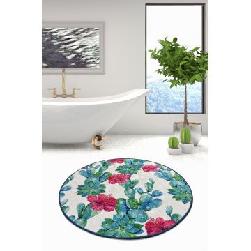 Covoras de baie Spago, Chilai, Ø140 cm, multicolor