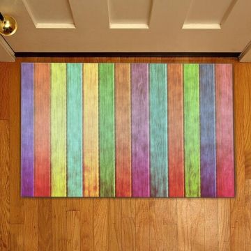 Covoras de intrare Rainbow, Casberg, 38x58 cm, poliester, multicolor