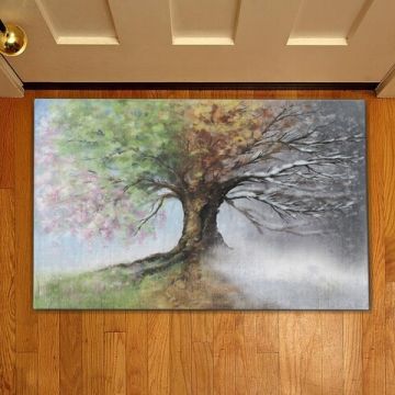 Covoras de intrare Tree seasons, Casberg, 38x58 cm, poliester, multicolor