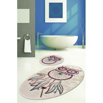 Set 2 covorase de baie Dream, Chilai, 50x60 cm/60x100 cm, multicolor