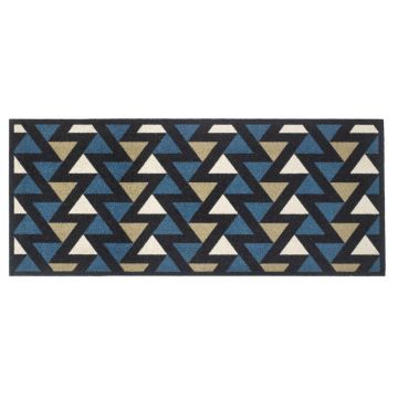 Covor pentru bucatarie Delos, Decorino, 50x120 cm, poliester, albastru