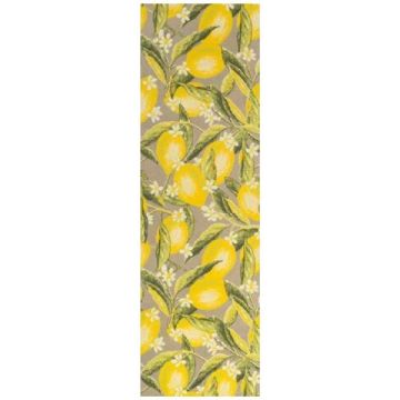 Covor pentru bucatarie Limoni, Decorino, 67x150 cm, poliester, galben