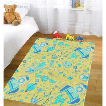 Covor Space, Oyo Kids, 100x140 cm, poliester, multicolor