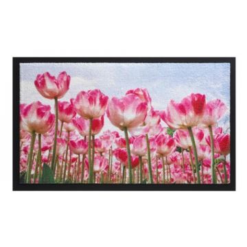 Covoras de intrare Balad Tulip, Decorino, 45x75 cm, poliamida, multicolor