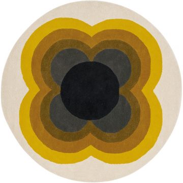 Covor Orla Kiely Sunflower diametru 150cm 60006 galben ieftin