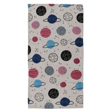 Covor pentru copii Planets Print, Heinner, 90x130 cm, bumbac, multicolor