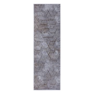 Covor tip traversă Hanse Home Lux Polygon, 70 x 200 cm, gri