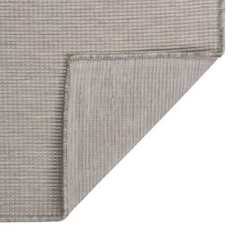 vidaXL Covor de exterior, gri taupe, 80x250 cm, țesătură plată