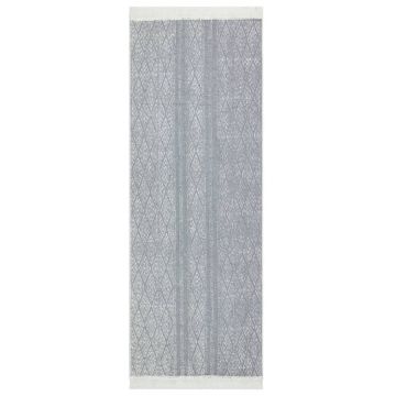 vidaXL Covor, gri deschis, 100x300 cm, bumbac