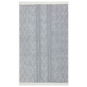vidaXL Covor, gri deschis, 80x150 cm, bumbac
