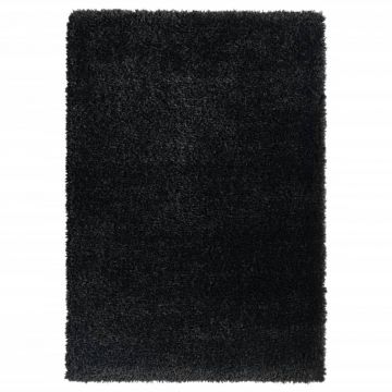 vidaXL Covor moale cu fire înalte, negru, 140x200 cm, 50 mm