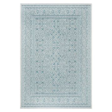 Covor adecvat pentru exterior NORTHRUGS Cuadrado, 140 x 200 cm, turcoaz - bej