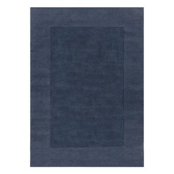 Covor din lână albastru închis Flair Rugs Siena, 120 x 170 cm