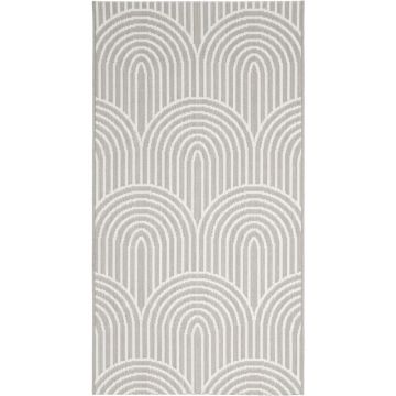 Covor exterior Westwing Collection Arches, 80 x 150 cm, gri-bej
