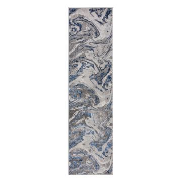 Covor tip traversă Flair Rugs Marbled, 80 x 300 cm, albastru-gri ieftin