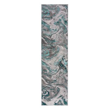 Covor tip traversă Flair Rugs Marbled 80 x 300 cm, gri-albastru ieftin