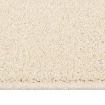 vidaXL Covor cu fire scurte, crem, 80x150 cm