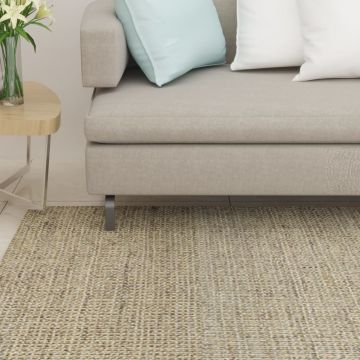 vidaXL Covor din sisal natural, gri taupe, 100x200 cm