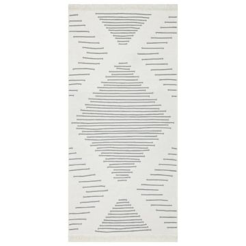 vidaXL Covor, gri închis, 100x200 cm, bumbac