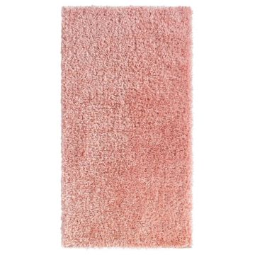 vidaXL Covor moale cu fire înalte, roz, 80x150 cm, 50 mm