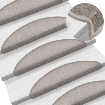 vidaXL Covorașe de scară, 5 buc., gri taupe, 56x17x3 cm
