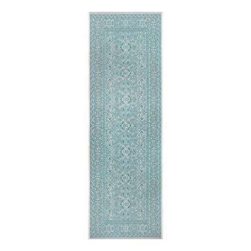 Covor adecvat pentru exterior NORTHRUGS Cuadrado, 70 x 300 cm, turcoaz - bej