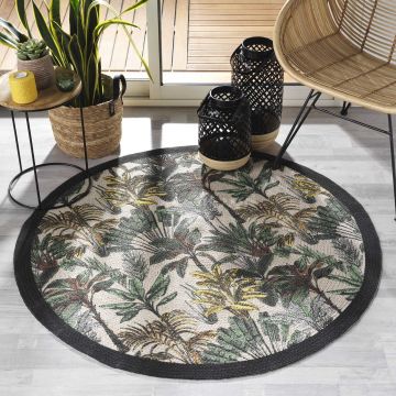 Covor din bumbac, Balinesia Multicolor, Ø120 cm la reducere