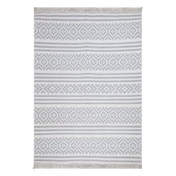 Covor din bumbac Oyo home Duo, 120 x 180 cm, gri-alb ieftin