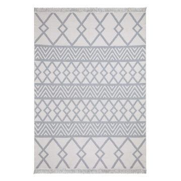 Covor din bumbac Oyo home Duo, 160 x 230 cm, alb-gri