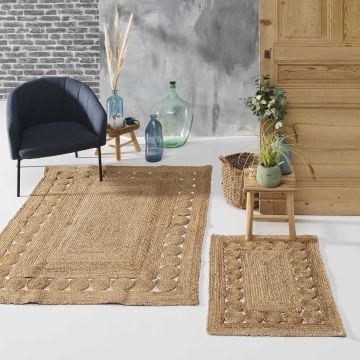 Covor din iuta, Balita Natural, 120 x 170 cm la reducere