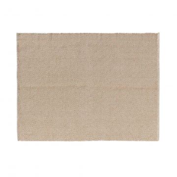 Covor din iuta si bumbac, Livio Natural / Alb, 120 x 170 cm la reducere