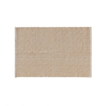 Covor din iuta si bumbac, Livio Natural / Alb, 60 x 90 cm la reducere