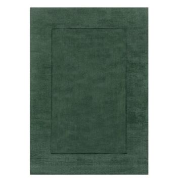 Covor din lână verde închis Flair Rugs Siena, 160 x 230 cm