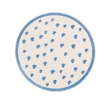 Covor din PP Hart White / Blue Round, Wilton