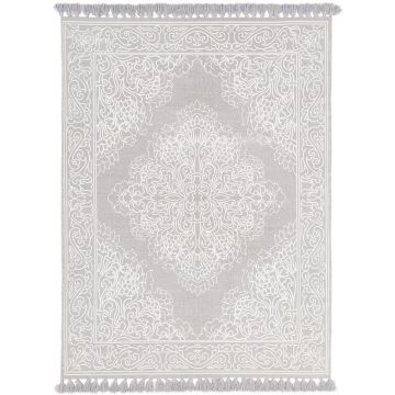 Covor țesut manual din bumbac Westwing Collection Salima, 160 x 230 cm, gri