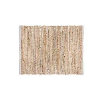 Covor Iuta Stripes Alb 60 X 90 cm la reducere